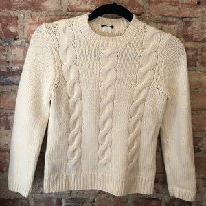 J. Crew Super Soft Cable Knit Sweater - Ivory